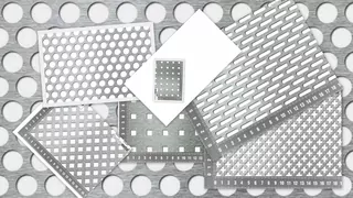 Dierovaný oceľový plech, hrúbka 3 mm, 1000x1000